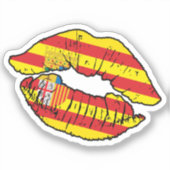 Sticker Aragon Aragonese Lipstick Lover Drapeau (Recto)