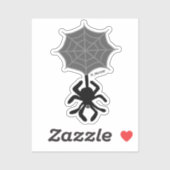 Sticker Araignée avec Web (Feuille)