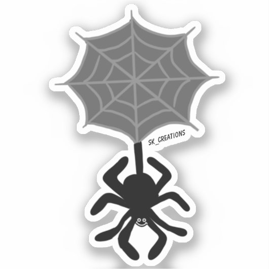 Sticker Araignée avec Web (Recto)