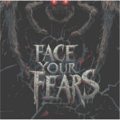 Sticker Araignée de nuit - Illustration d'horreur noire (Devant)