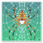 Sticker Araignée en pixels du tisserand d'orbe (Devant)