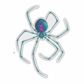 Sticker Araignée noire bleue (Devant)
