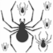 Sticker Araignée noire Silhouette Diverses tailles (Devant)