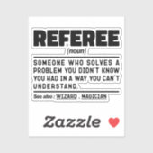 Sticker Arbitre Noun Référencement Football Arbitre Drôle (Feuille)