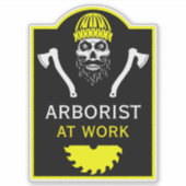 Sticker Arboriste Tree Surgeon (Devant)
