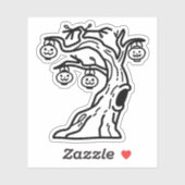 Sticker Arbre avec lanterne suspendue (Feuille)