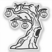 Sticker Arbre avec lanterne suspendue (Devant)