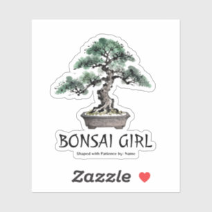 Sticker Arbre Bonsaï Art Personalisé à l'Encre Japonaise S