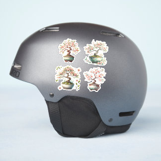 Sticker Arbre bonsaï dans un élégant pot en céramique