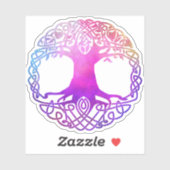 Sticker Arbre Celtique coloré de la vie (Feuille)