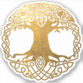Sticker Arbre celtique d'or (Devant)