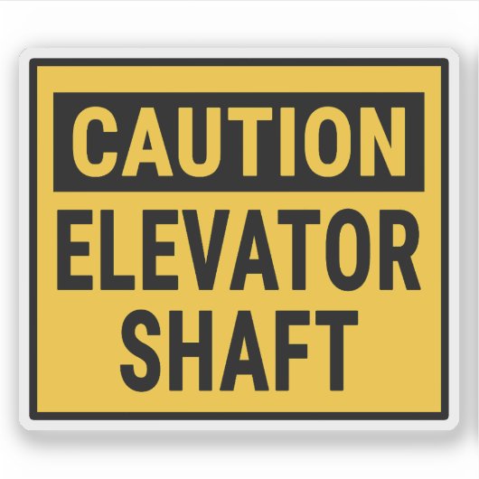 Sticker Arbre d'ascenseur de prudence (Devant)