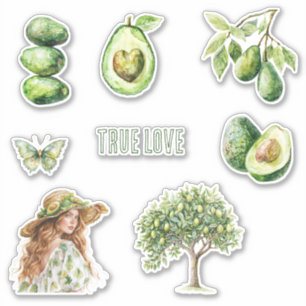 Sticker Arbre d'avocat Papillon Femelle Amour Véritable