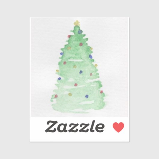Sticker Arbre de Noël Abstrait (Feuille)