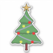 Sticker Arbre de Noël adorable (Devant)