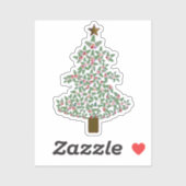 Sticker Arbre de Noël arctique (Feuille)