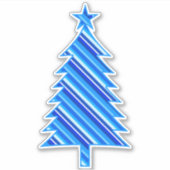 Sticker Arbre de Noël Denim Blue Layers (Devant)
