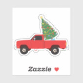 Sticker Arbre de Noël du camion de ramassage (Feuille)