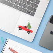 Sticker Arbre de Noël du camion de ramassage (Ordinateur portable avec iPhone)