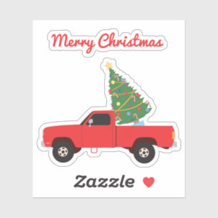 Sticker Arbre de Noël du camion de ramassage