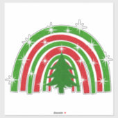 Sticker Arbre de Noël et Arc en ciel | Faux Felt (Feuille)