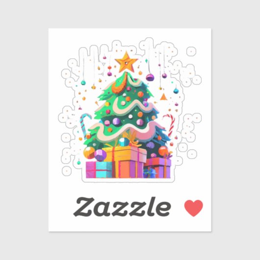 Sticker Arbre de Noël Magie Radiance (Feuille)