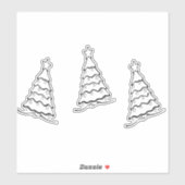 Sticker Arbre de Noël noir sur (Feuille)