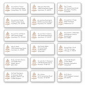 Sticker Arbre de Noël simple 18 Destinataires Adresses (Devant)