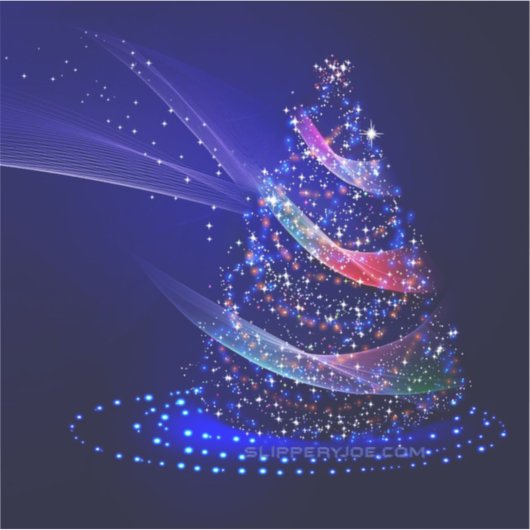 Sticker Arbre de Noël SlipperyJoe numérique rouge transluc (Devant)