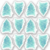 Sticker Arbre de Noël Turquoise (Devant)