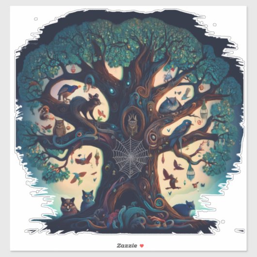 Sticker Arbre De Vie De Chêne De La Mère (Feuille)