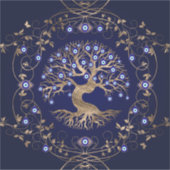 Sticker Arbre de vie OEil mal ornament (Devant)