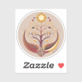 Sticker Arbre de vie Sun & Roots | Décal racine (Feuille)