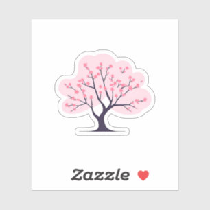Sticker Arbre Fleur de Cerisier Rose