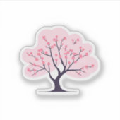 Sticker Arbre Fleur de Cerisier Rose (Devant)