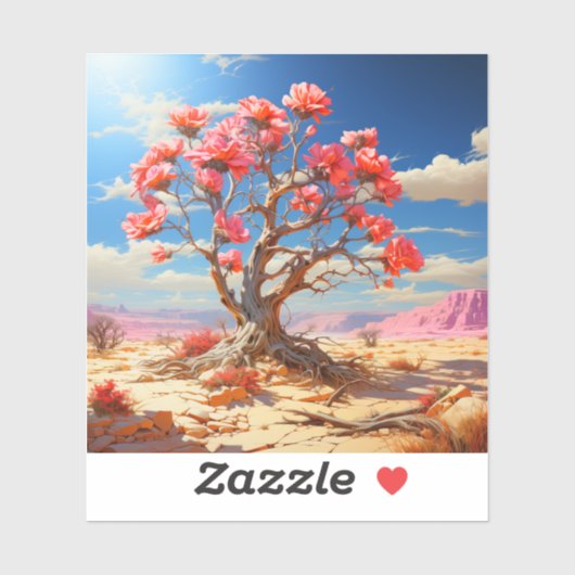 Sticker Arbre rose (Feuille)