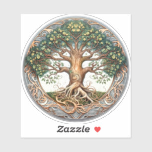 Sticker Arbre vert païen