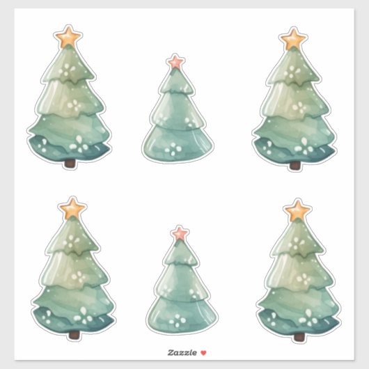 Sticker Arbres de Noël (Feuille)
