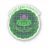 Sticker Arbuthnott Scottish Tartan Celtic Thistle (Devant)