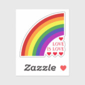 Sticker Arc en arc-en-ciel (Feuille)