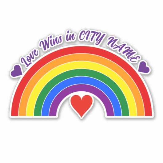 Sticker Arc en arc-en-ciel (Devant)