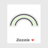 Sticker Arc en arc-en-ciel Agender (Feuille)