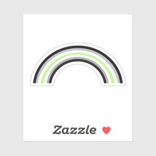 Sticker Arc en arc-en-ciel Agender (Feuille)
