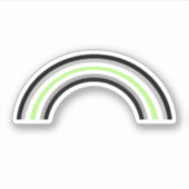 Sticker Arc en arc-en-ciel Agender (Devant)