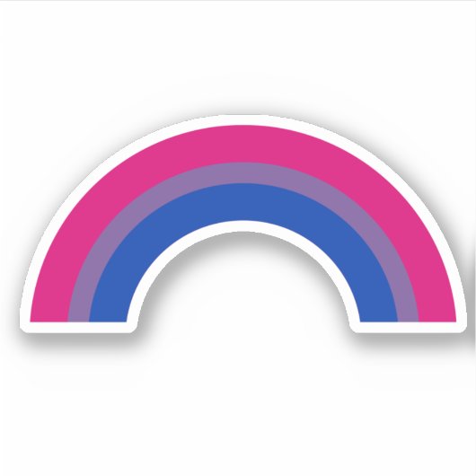 Sticker Arc-en-ciel bisexuel (Devant)