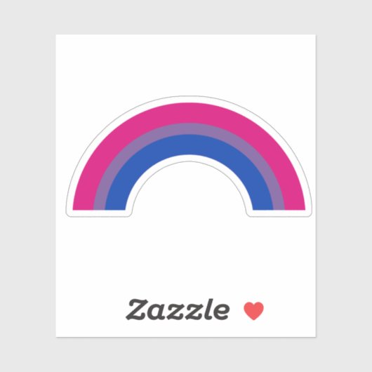 Sticker Arc-en-ciel bisexuel (Feuille)