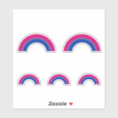Sticker Arc-en-ciel bisexuel (Feuille)