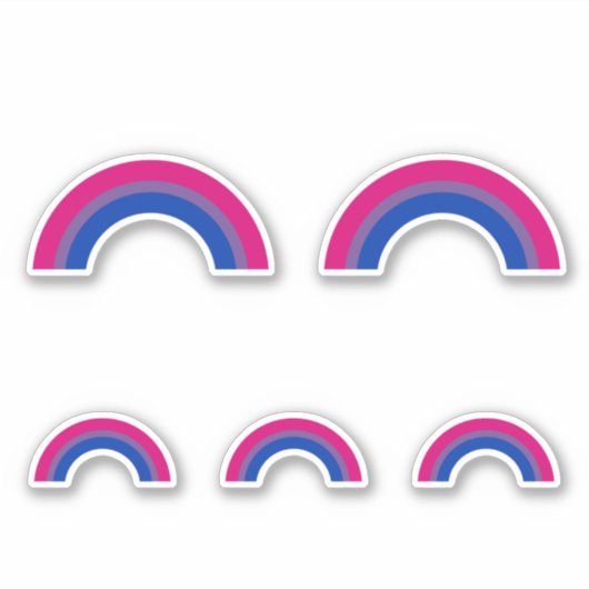 Sticker Arc-en-ciel bisexuel (Devant)