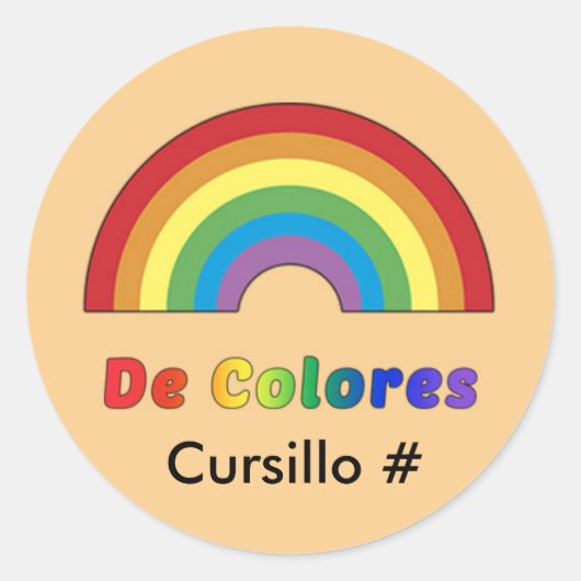 Sticker arc-en-ciel de De Colores (Devant)