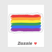 Sticker Arc-en-ciel - Drapeau (Feuille)